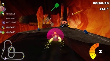 SuperTuxKart 0.10-beta - High level multiplayer #27 (Fort Magma #3)