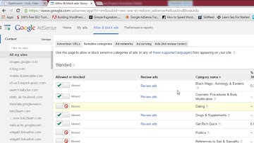 Allowing  Blocking Ad Networks in Adsense Account
