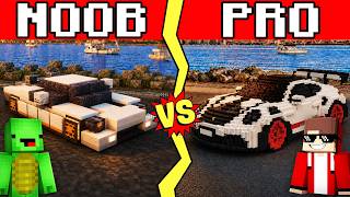 PORSCHE 911 GT3 Build Tutorial In Minecraft — JJ VS MIKEY Challenge — Maizen Parody