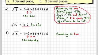 Round off a calculator value to 1 and 2 decimal places 