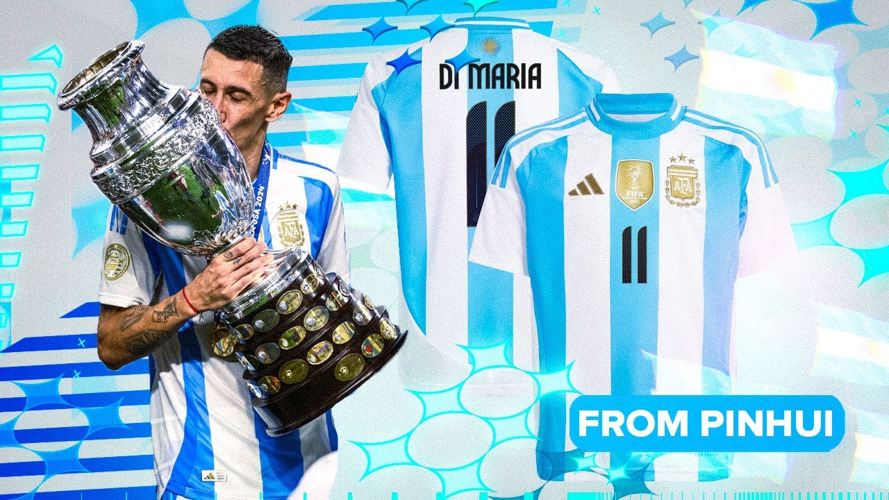 Argentina Home Jersey 2024 Di Maria 11 (Pinhui) Player Unboxing Review