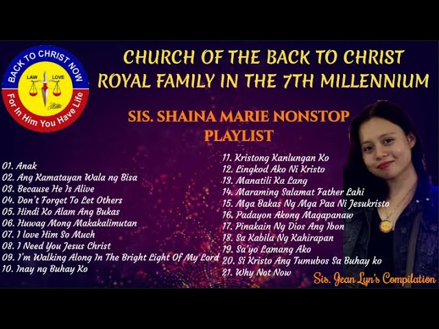 SIS.  SHAINA MARIE | NONSTOP PLAYLIST | BACK TO CHRIST POWERSONGS class=