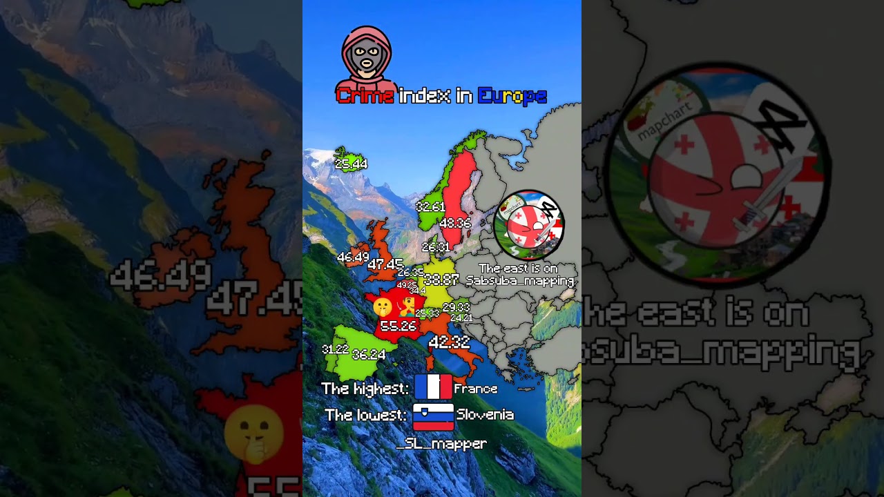 Crime index in Europe 2024 