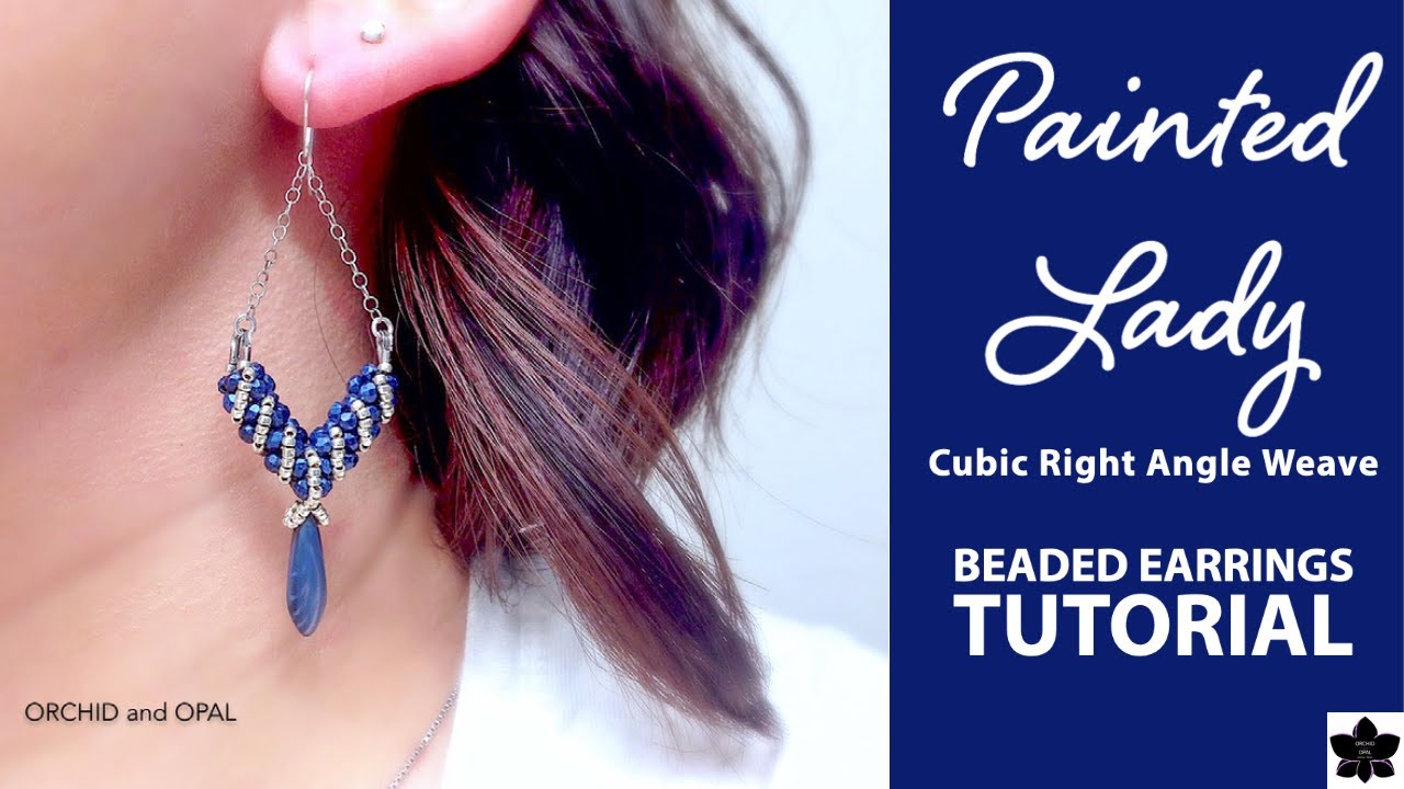 DIY Beaded Earrings Tutorial | Painted Lady | CRAW Stitch