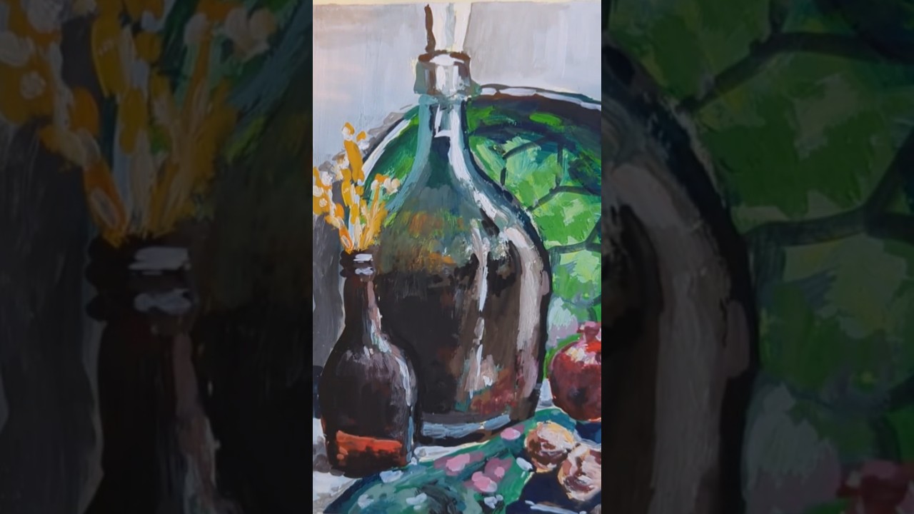 натюрморт гуашью