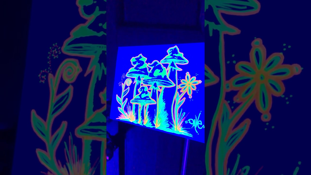 I love making art with neon paint. 