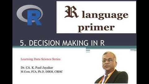 5. DECISION MAKING IN R