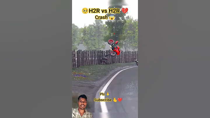 H2R vs H2R Racing Time me Bike Crash Hogaya 😱😰#shorts #h2r #ninja
