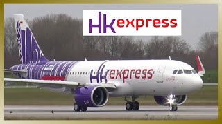 Hong Kong Express Airbus A320Neo Takeoff And Landing