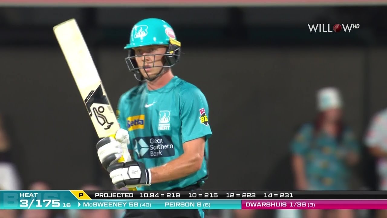 Nathan McSweeney 84 runs vs Sydney Sixers| 25th Match - Brisbane Heat vs Sydney Sixers