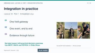 Embedded Linux Lecture 10, Part 1: Integration in Practice