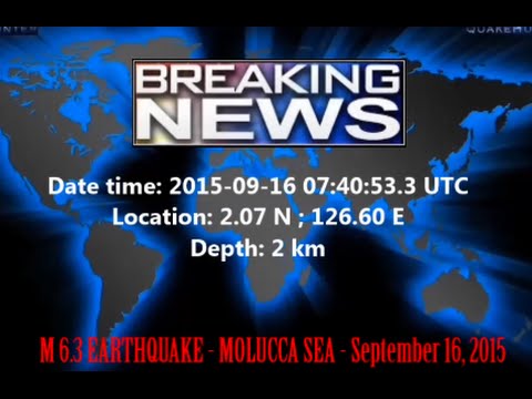 M 6.3 EARTHQUAKE - MOLUCCA SEA - September 16, 2015