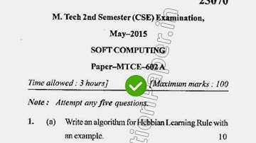2015 Mdu MTech CSE 2nd Sem Soft Computing Question Paper