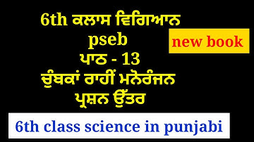 ਚੁੰਬਕਾਂ ਰਾਹੀਂ ਮਨੋਰੰਜਨ | 6th class science in punjabi || chapter 13 | lesson 13 | 6th class vigyaan