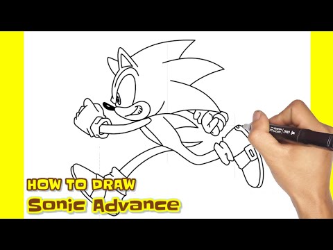How to draw Sonic Advance - Sonic the hedgehog