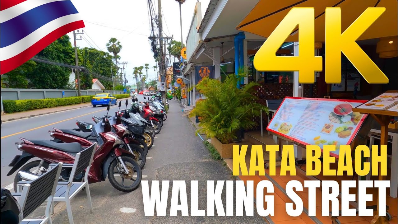 [4K] Walking Tour Kata Beach Walking Street Phuket - Thailand 🇹🇭🌴Aug 2025 #phuket #2025 