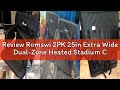 Review Romswi 2PK 25in Extra Wide Dual-Zone Heated Stadium Chairs for Bleachers with Back Support,3-