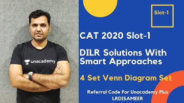 CAT 2020 LRDI I Slot-1 I Smart Approach Of Solving LR I 4 Set Venn Diagram