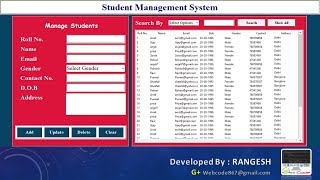 How to make a Student  Management System in Python with Database #Hindi   Part 1 of 2