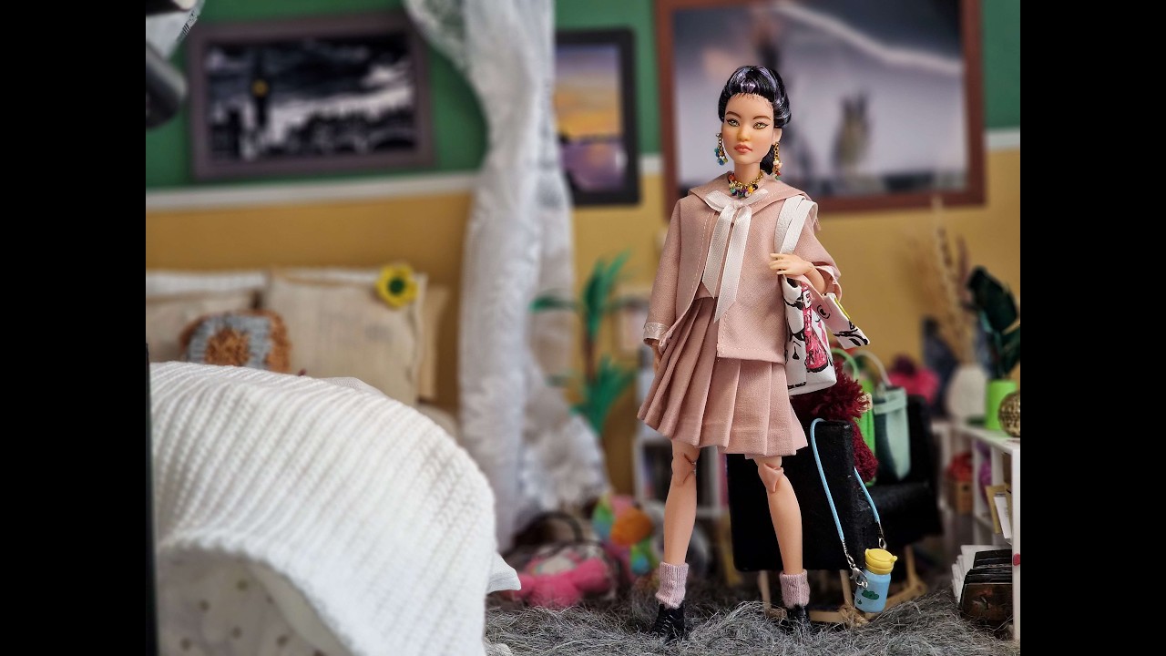 Petite Barbie Doll Top, Plated Skirt and Jacket | Sewing Barbie Doll Clothes