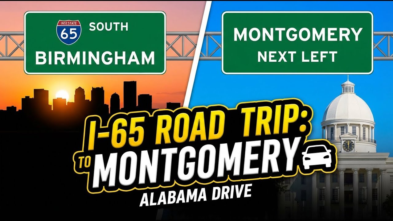 Driving on Interstate 65 from Birmingham to Montgomery, Alabama YouTube