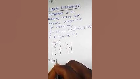Determine If The Following Vector Is Linearly Dependent #shorts #shortmathtrick #shortsmaths