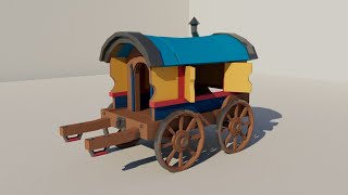 3D modeling 1 assignment - Caravan in Autodesk Maya #autodeskmaya #maya3d #3dmodeling #conceptart