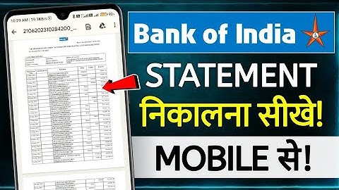 Bank Of India Online Statement Kaise Nikale Mobile Se | bank of india statement download 2025 | BOI