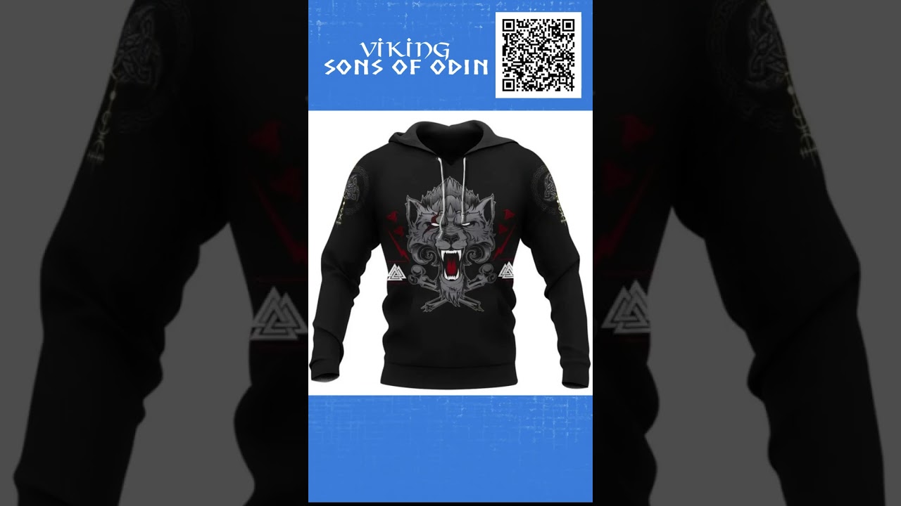 Viking Hoodie Raven Bear Viking Symbol Vegvisir Viking Zip Hoodie