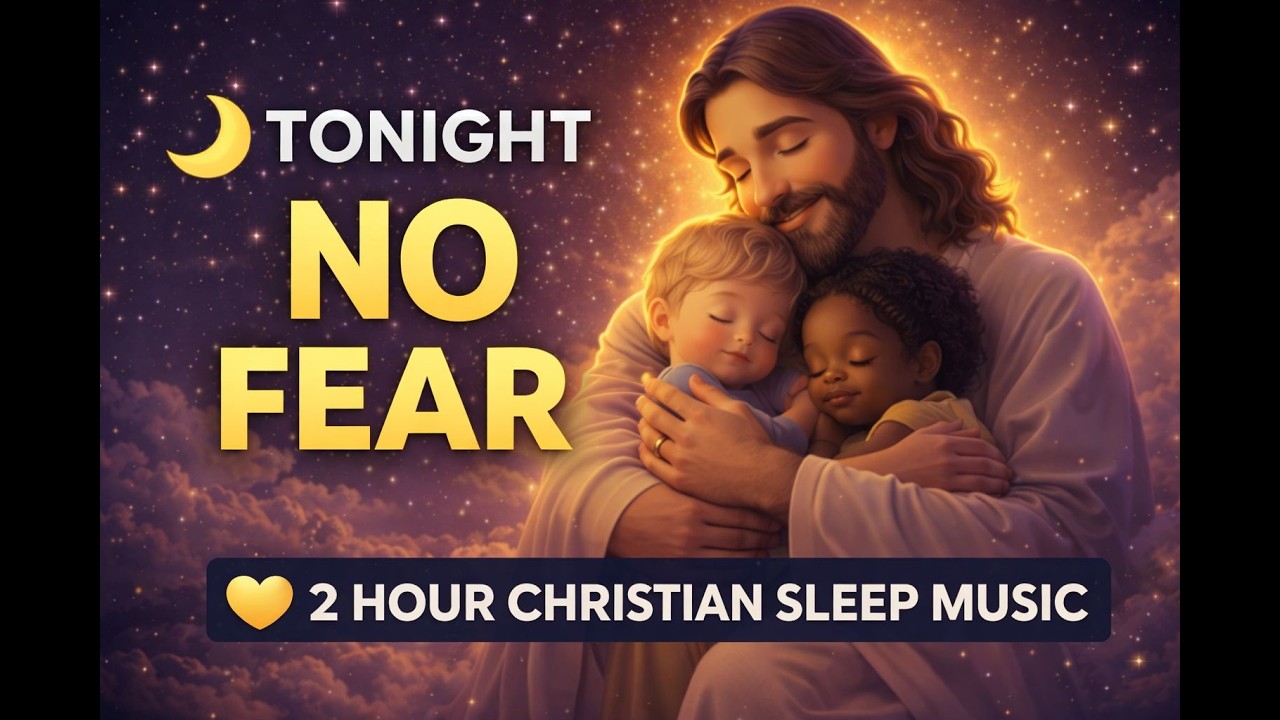 🌙 Sleep Without Fear Tonight 🤍✨k Jesus Is With You | 2 Hour Christian Sleep Music