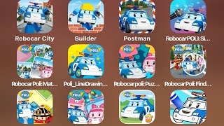 Robocar Poli City Games,Builder,Postman,Sing Along,Match Fun,Line Puzzle Fun,Puzzle,Find Difference