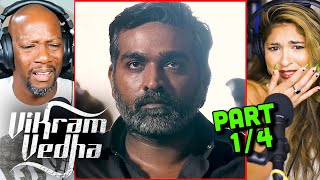 VIKRAM VEDHA (Tamil) Movie Reaction Part 1/4! | R Madhavan | Vijay Sethupathi | Shraddha Srinath