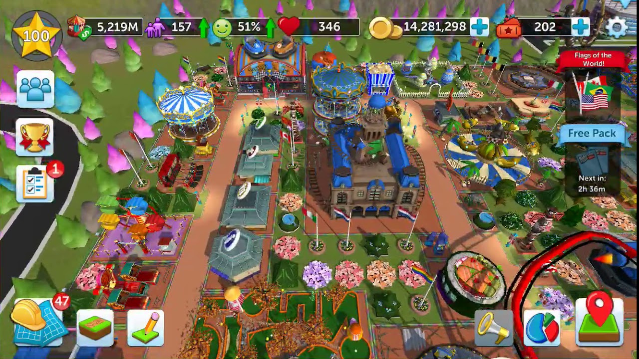 RollerCoaster Tycoon Touch - Gameplay - Level 100 - 100% Peep