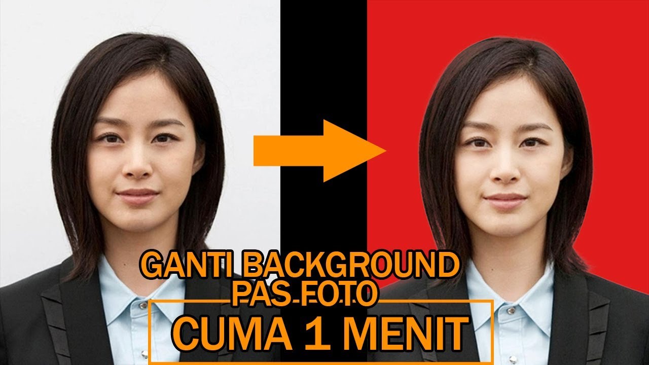 TUTORIAL PHOTOSHOP GANTI BACKGROUND PAS FOTO CUMA 1 