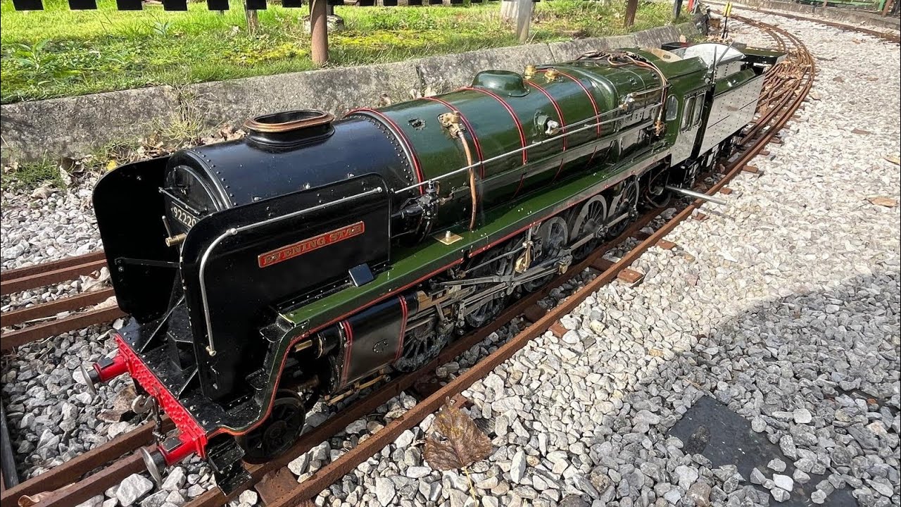 My 5 inch gauge 9F running at the club