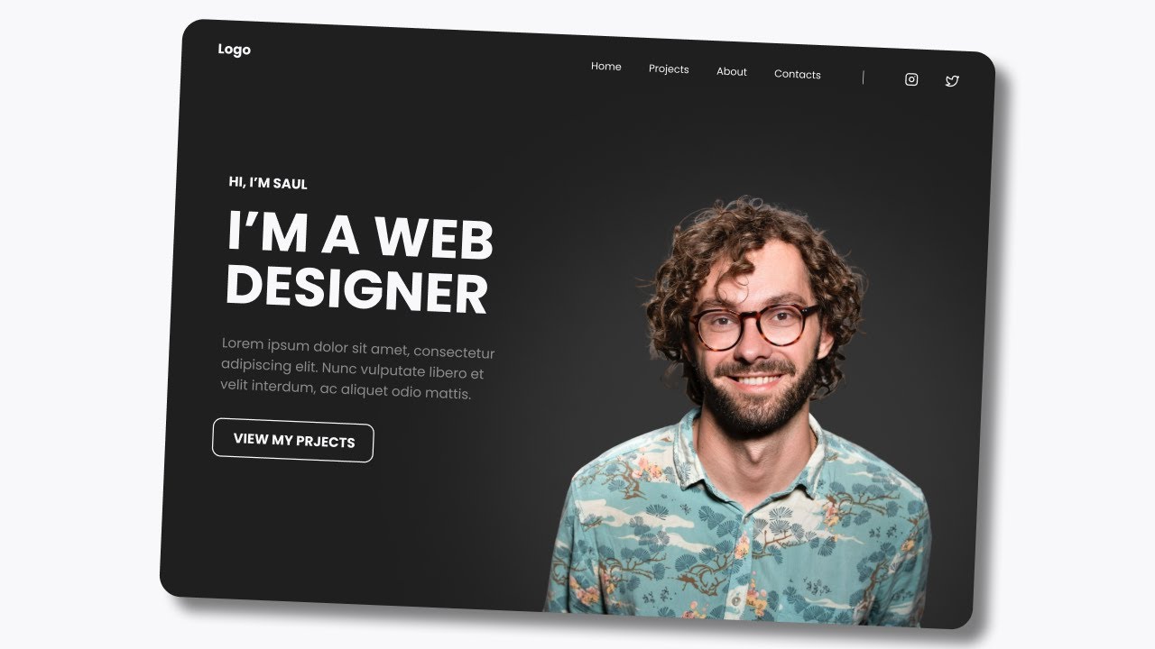 Personal Portfolio Landing Page HTML CSS - YouTube
