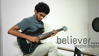 Imagine Dragons -Believer(guitar cover) 🤙___   by adithyan mp🐾🎸🎸#believer #EVOLVE #kidinakorner