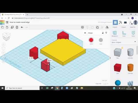 TINKERCAD - CREATE ROUND EDGE TUTORIAL - YouTube