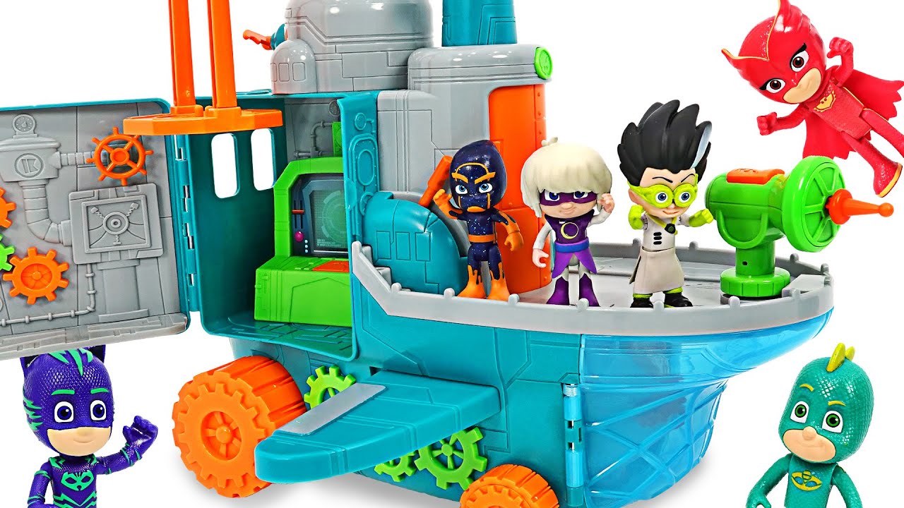 El mejor video de aprendizaje de juguetes para niños con ☻PJ Masks☻ Rev n  'Rumbler Race Cars! 