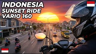 Sunset Riding Vlog Jombang: Lalu Lintas Honda Vario 160 ASMR (Peterongan hingga Sengon)