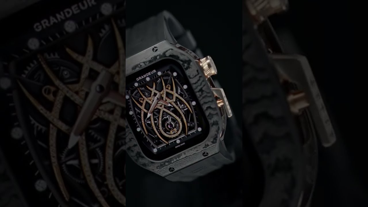 Grandeur Limited Edition NTPT Carbon fiber Rose Gold Apple Watch case