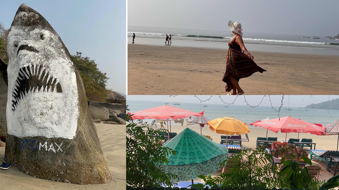 Гоа, Палолем/ Цены в шеках и кафе/ Камень -акула Джимми Свифта/ 