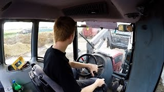 [GoPro]  Feeding the Cows - Valtra 8350 Valtra N121 Danish Agriculture 2017
