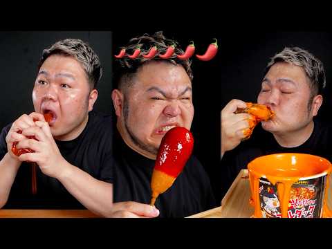 Best of Suzaki_cook Spicy food challenge ASMR [chewing sounds short video compilation]