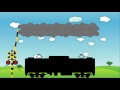 電車　踏切　洗車　Railroad crossing train animation