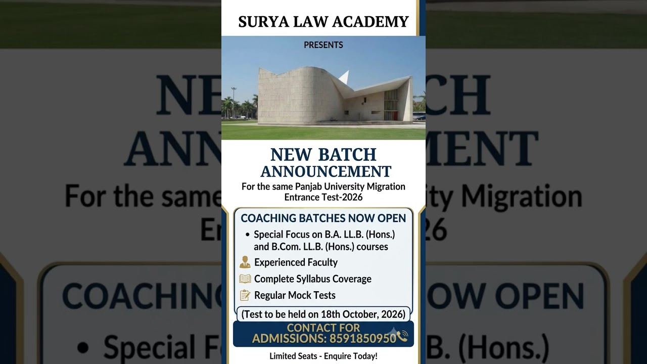 PU Law Migration 2027: Prepare with Surya Law Academy! #suryalawacademy
