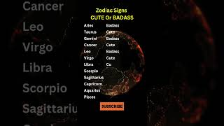 CUTE or BADASS Which One Are You Based On Zodiac Signs #shorts