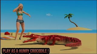 Hungry crocodile beach attack game, crocodile attack game. Crocodile beach attack gameplay. screenshot 5