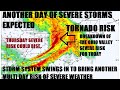 Severe storms capable of producing tornadoes expected again today thursday severe risk update
