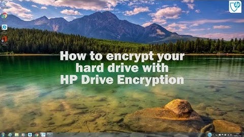 How to encrypt your hard drive using HP Drive Encryption